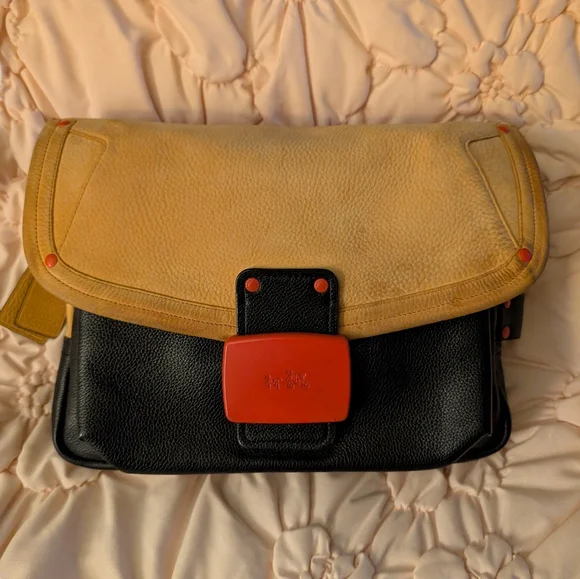 Coach Stuart Vevers Debut June 2014 Workwear Rhyder Flap Clutch Style 33920 - Picture 2 of 16